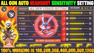 Free Fire Max Auto Headshot Trick 2026 Sensitivity Setting | 2gb, 4gb, 6gb Ram Headshot Sensitivity