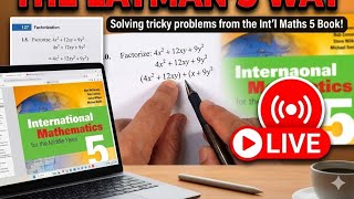 Factorization (गुणनखंड) Concepts Explained with International Math Book Questions | Live Session