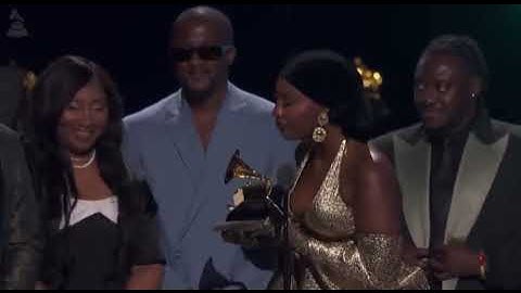 tems wins best african music performance category with "love me jeje" #GRAMMYs