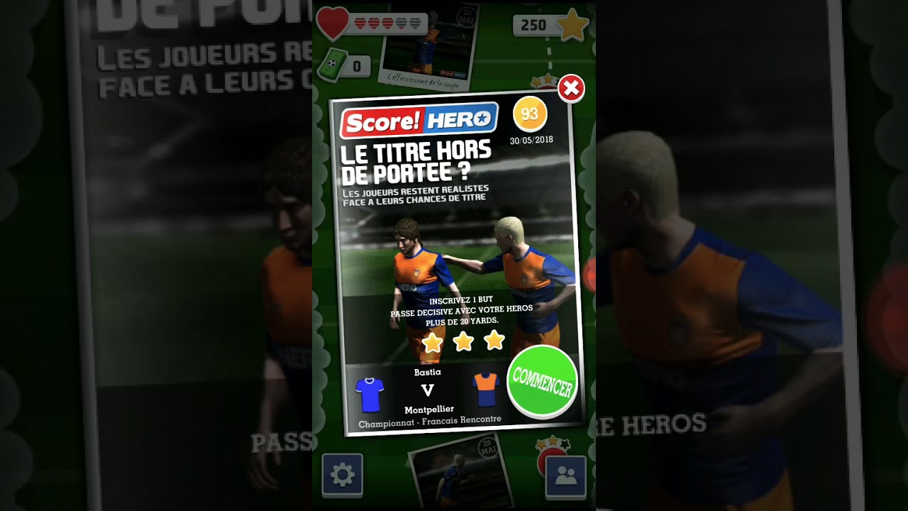 Niveau 93 101 103 a trois étoiles score hero
