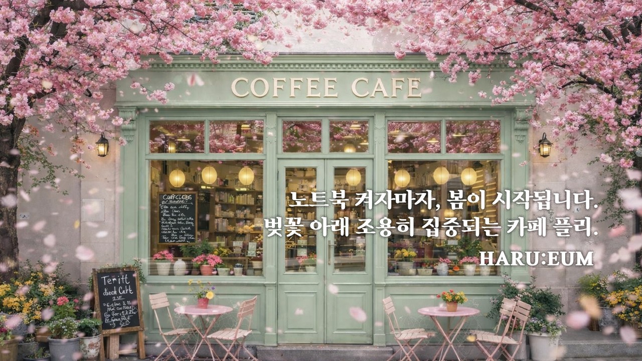 𝐏𝐥𝐚𝐲𝐥𝐢𝐬𝐭 벚꽃 아래 조용히 집중되는 봄 카페 플리 | 공부·작업할 때 듣는 Lofi Chill Pop