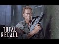 Quaid Fools The Mars Security Forces w/ A Hologram | Total Recall