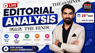 The Hindu Editorial Analysis Today LIVE | 28 May | Vocabulary, RC & Grammar for SSC Banking