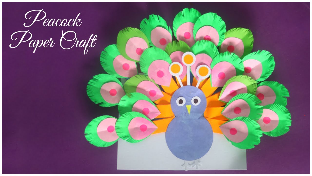 Easy Paper Peacock Craft Tutorial - YouTube