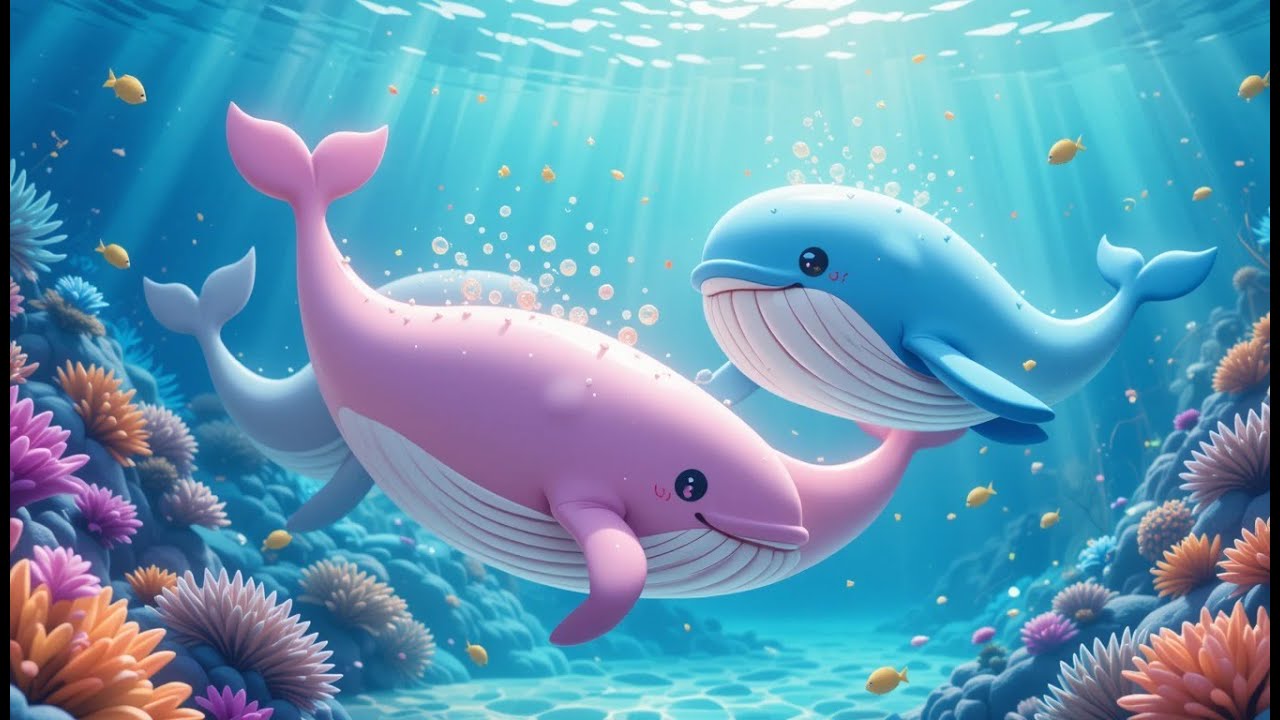 Whales Go Dancing Under the Moon | Ocean Dance Song for Kids | Calm Nursery Rhyme & Lullaby