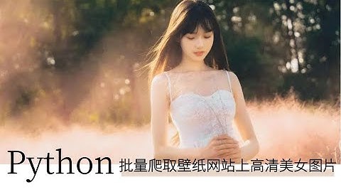 【Python爬虫】批量爬取某壁纸网站上高清美女壁纸-爬虫小白推荐练习案例