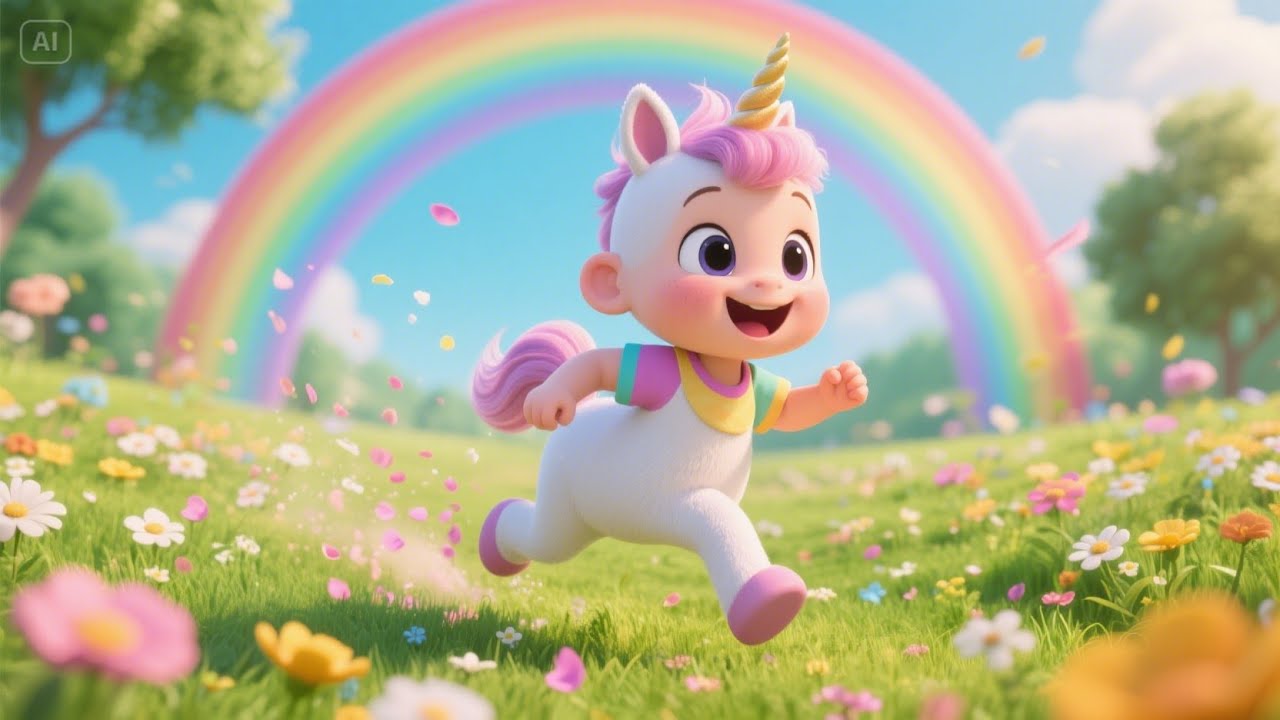 Baby Unicorn’s Rainbow Adventure + More | Magical Rainbow Rhyme for Kids