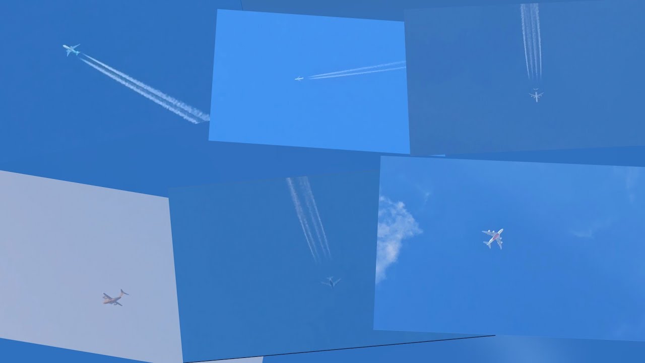 HIGH ALTITUDE OVERHEADS & CONTRAILS OF COMPILATION 