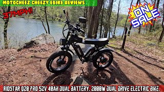 POWERFUL, FAST. Ridstar Q20 PRO 52v 40ah DUAL 20ah batteries, DUAL 1000w drives electric bike.