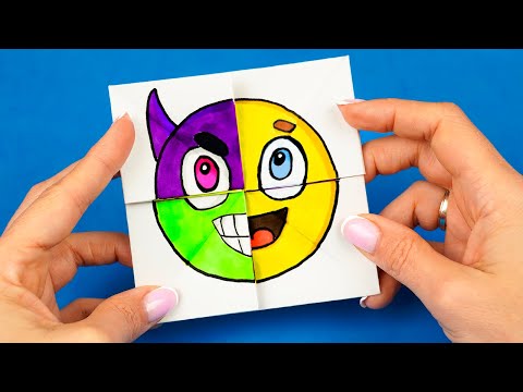 Волшебная Бумажная открытка Emoji 😁 Антистресс фокус с рисунками