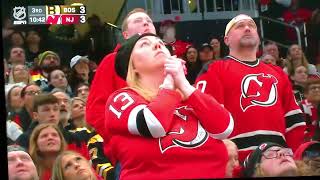 Bruins Kastelic Whit On Devils Cotter Then A Tilt.