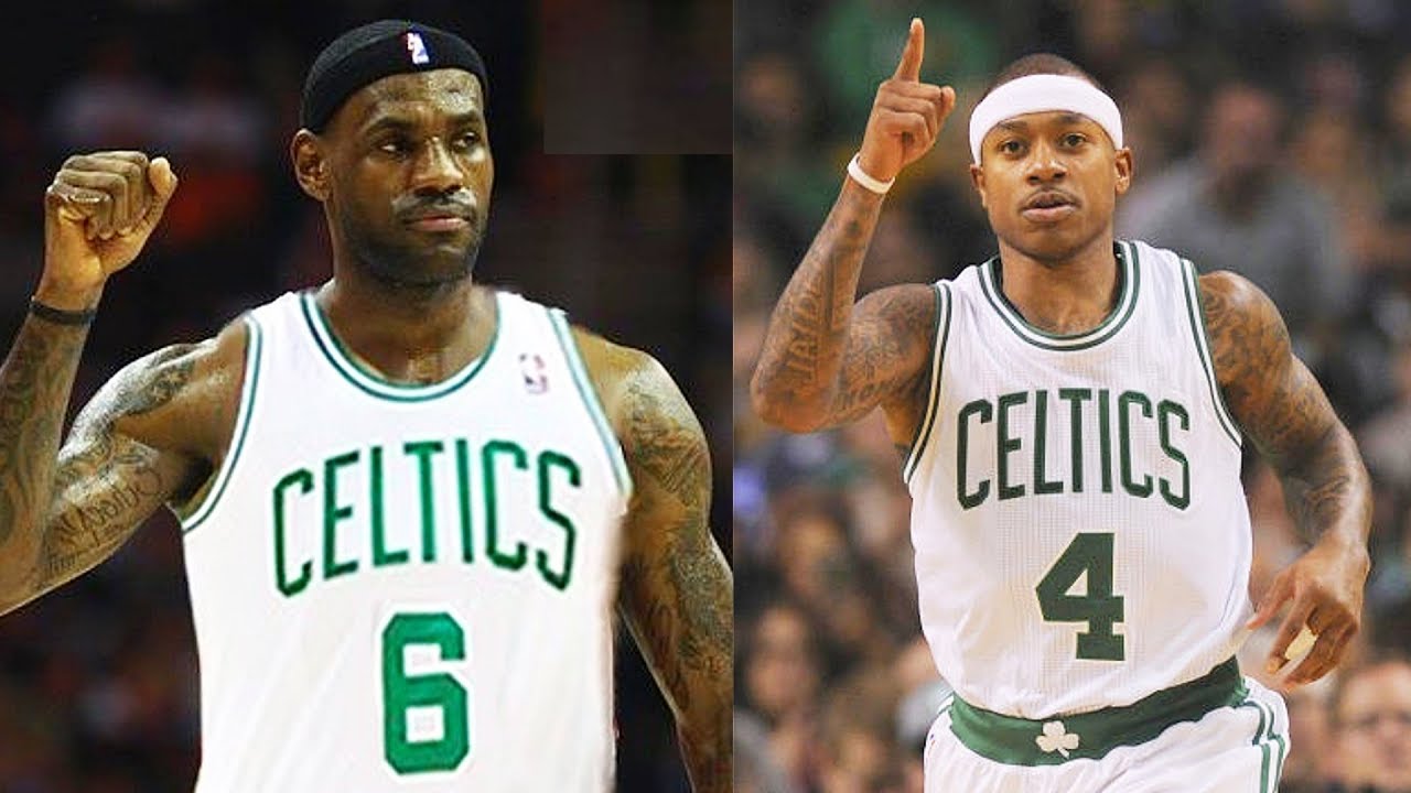 lebron in celtics jersey