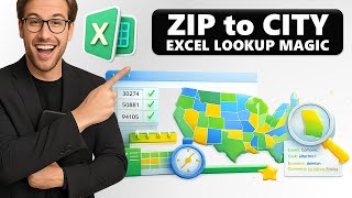 How to CONVERT USA ZIP CODE into CITY NAME in MICROSOFT EXCEL