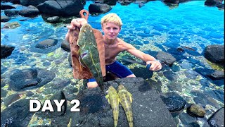 Surviving 2 DAYS Hunting For Food With ONLY A Spear