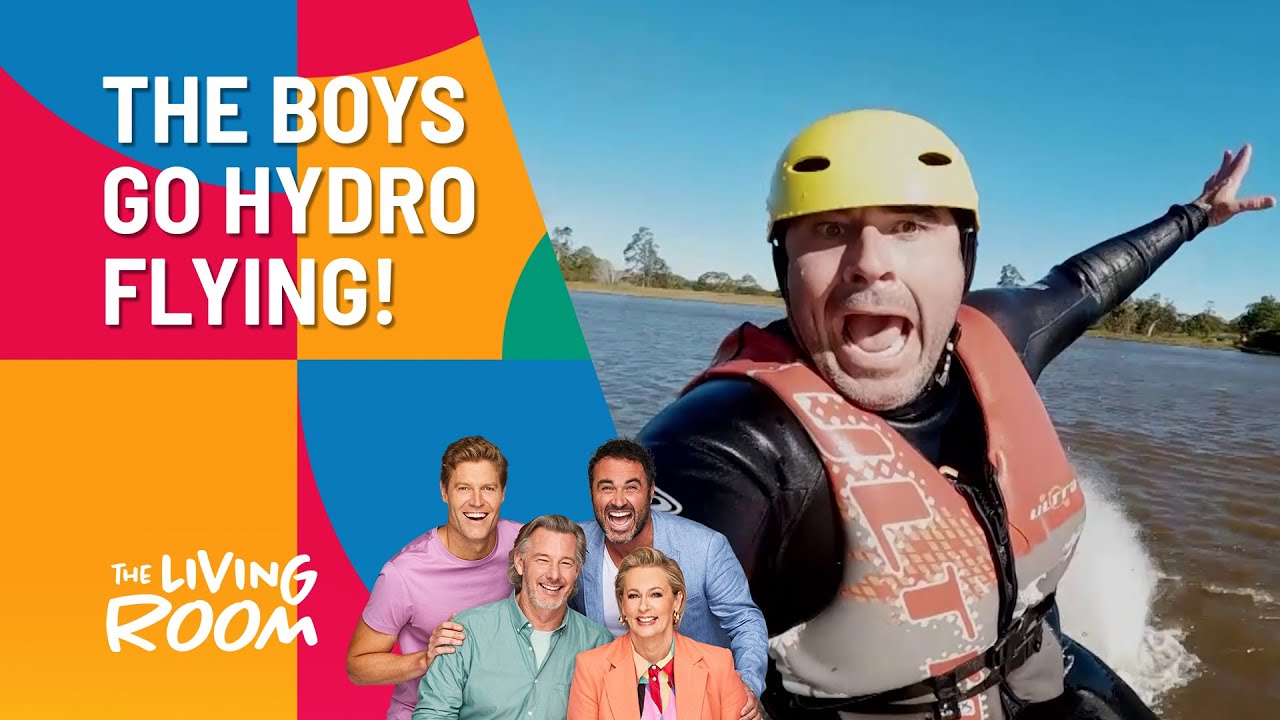 Dr Chris, Miguel And Baz Go Hydro Flying | The Living Room | Channel 10