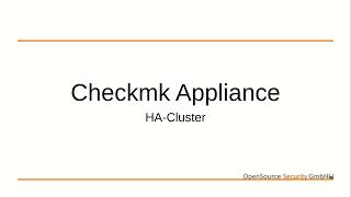 Checkmk Appliance High Availability Cluster