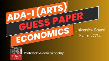 ADA -1 Economics Guess Paper | Exams 2024 | University of Karachi Board | Important Questions |