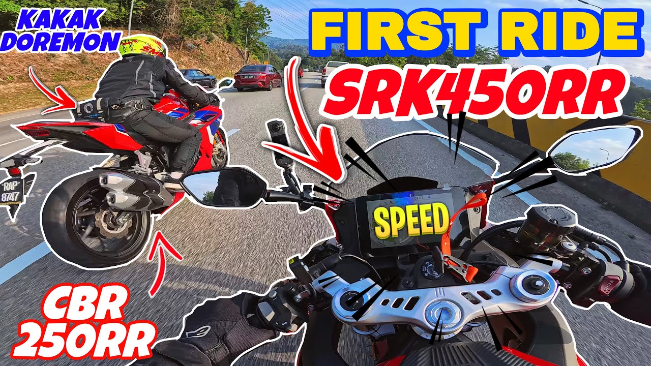 #1079 FIRST RIDE KU! QJMOTO SRK450RR feat CBR250 RR! PART 1 |RIDE WITH KAKAK