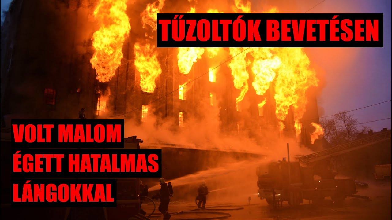 Volt malomépület tüzének oltása Budapesten | TŰZOLTÓK BEVETÉSEN