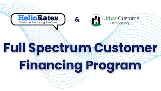 HelloRates x Urban Customs | 100% Customer Financing Program screenshot 5