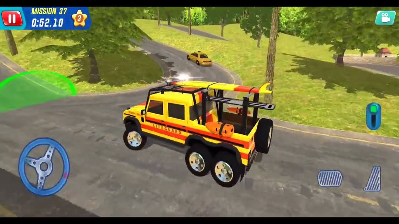 Emergency Lifeguard Patrol Car Driving   Coast Guard Beach Rescue Team   Android Gameplay