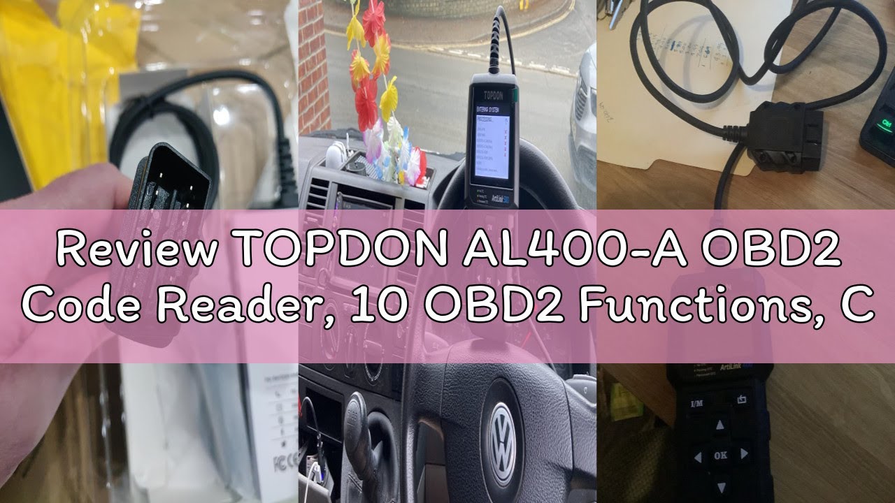 Review TOPDON AL400-A OBD2 Code Reader, 10 OBD2 Functions, Check Engine Light/Smog Emission Test / O