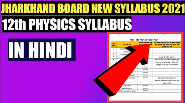 jharkhand board class 12th physics syllabus 2021 |Jac board 12th inter physics new syllabus 2021