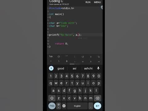 How to declare string data in c programming. Code With ODD. #shorts # ...