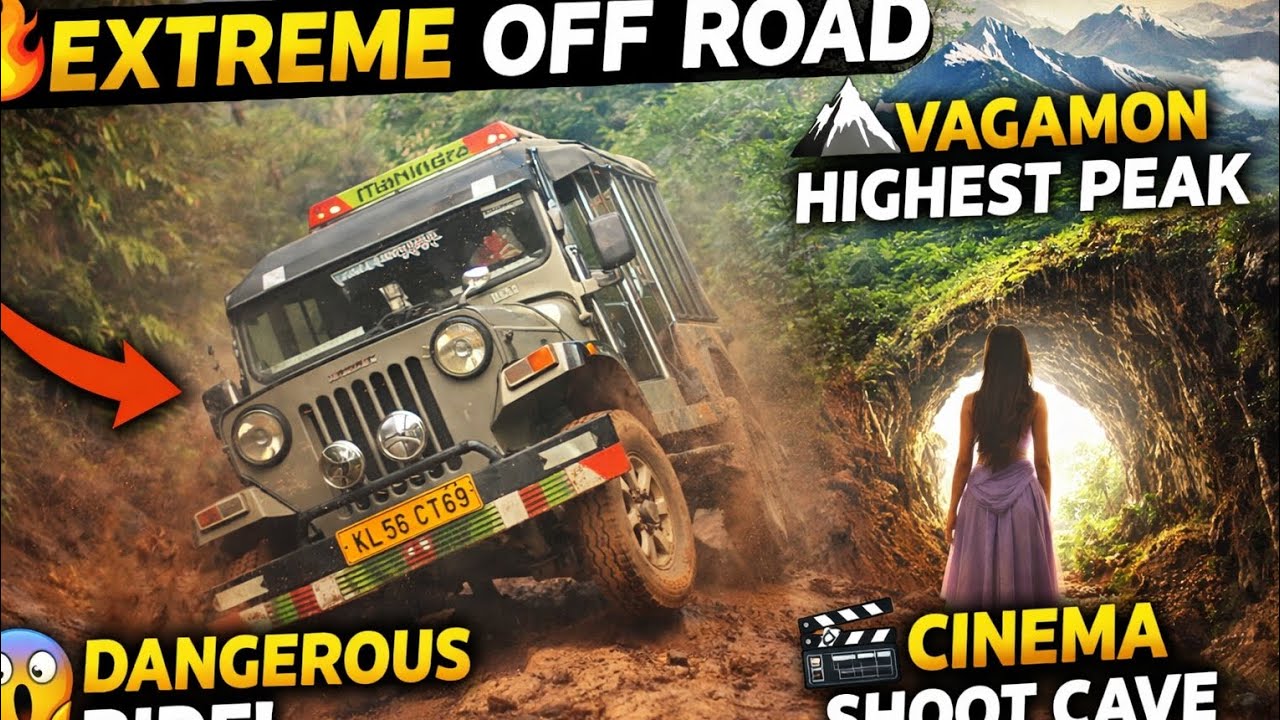 Vagamon Thrilling Jeep Safari 🔥 Lemon Grass Mountain | Thekkady Dam View | Off Road Extreme Ride