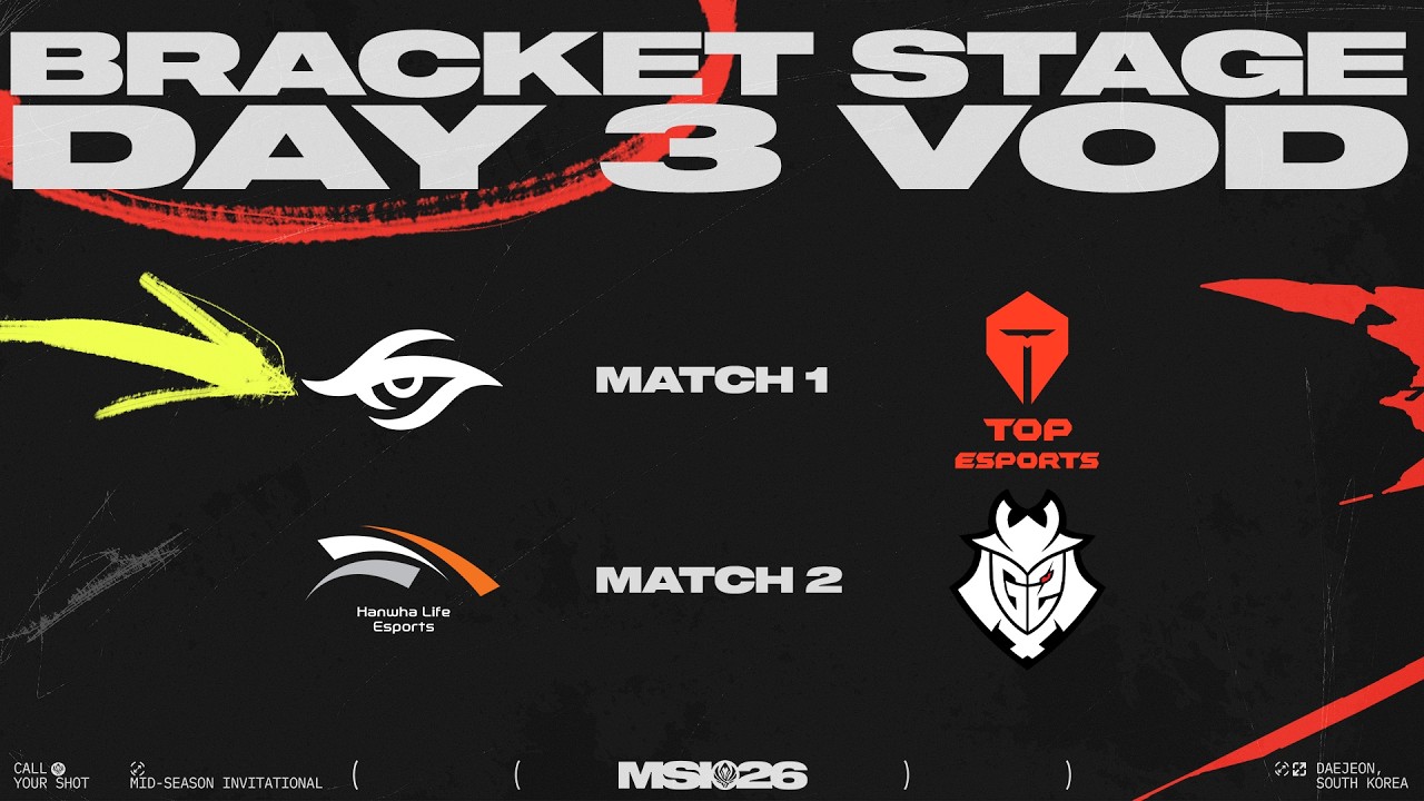 TSW vs TES - HLE vs G2 | 브래킷 스테이지 패자조 1라운드- 승자조 2라운드 | MSI 2026