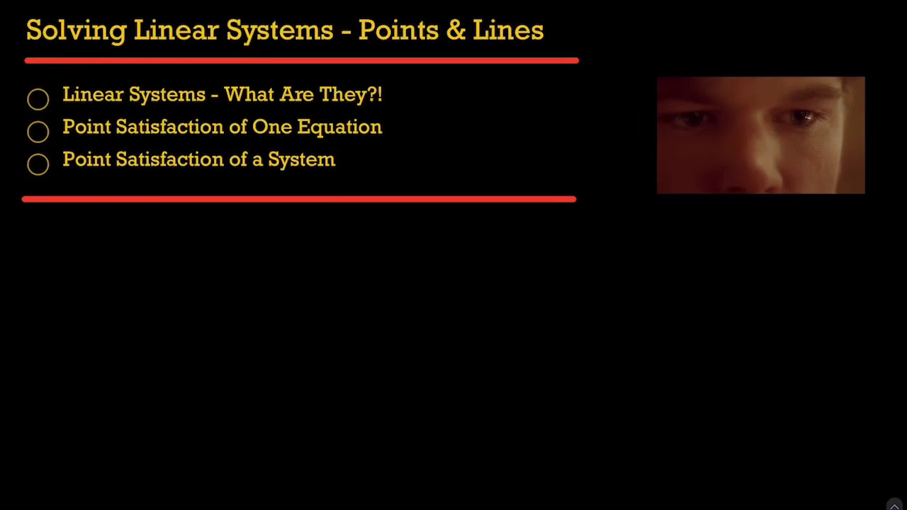 Line For Point System Solving Linear Systems - Points & Lines Part 1/2 - YouTube