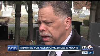 Memorial for fallen IMPD officer David Moore