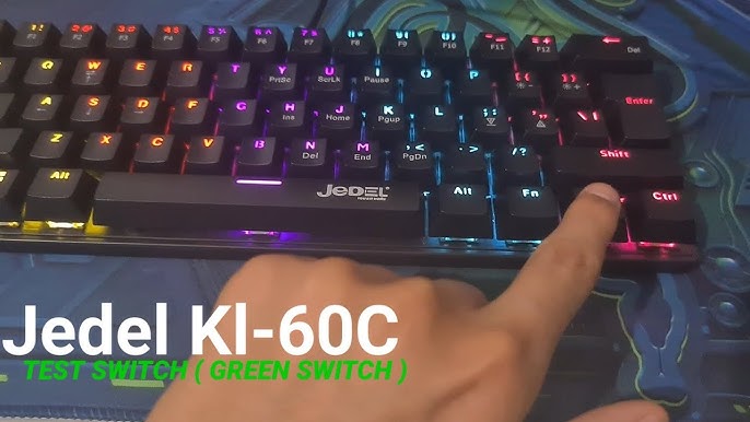 Jedel Clavier Gamer mécanique KL 88 Mode RGB - Bleu Switch