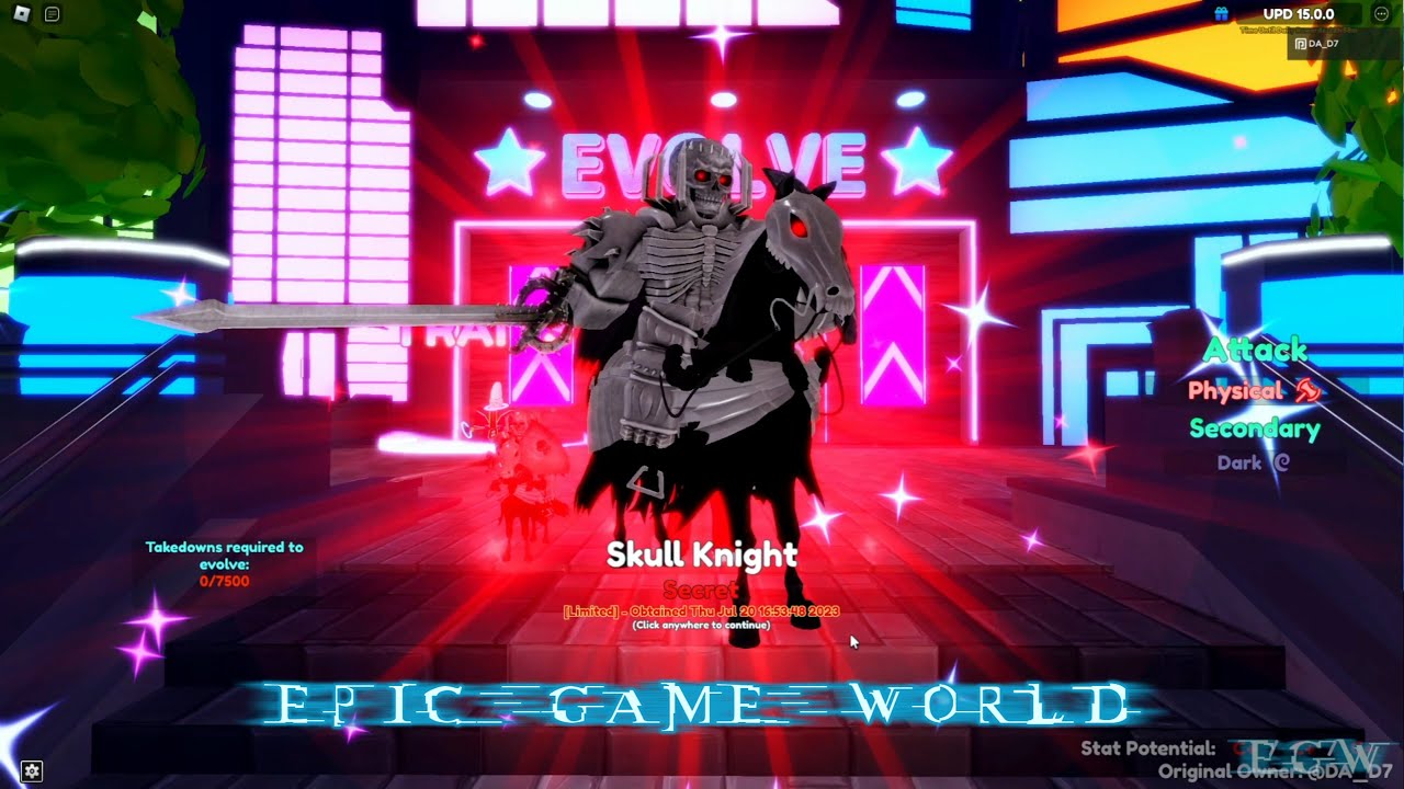 Skull Knight Unevo Showcase The Eclipse Update 15 Anime Adventures ...