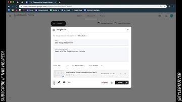 Add Links, Videos, and Files to Classroom Assignments : GOOGLE CLASSROOM