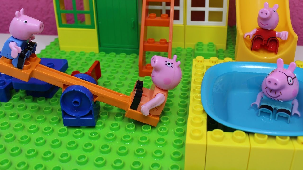 Peppa Pig New House and Fun At Swimming Pool and Playground 🔴🔴 Peppa