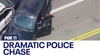 Pursuit suspect in custody