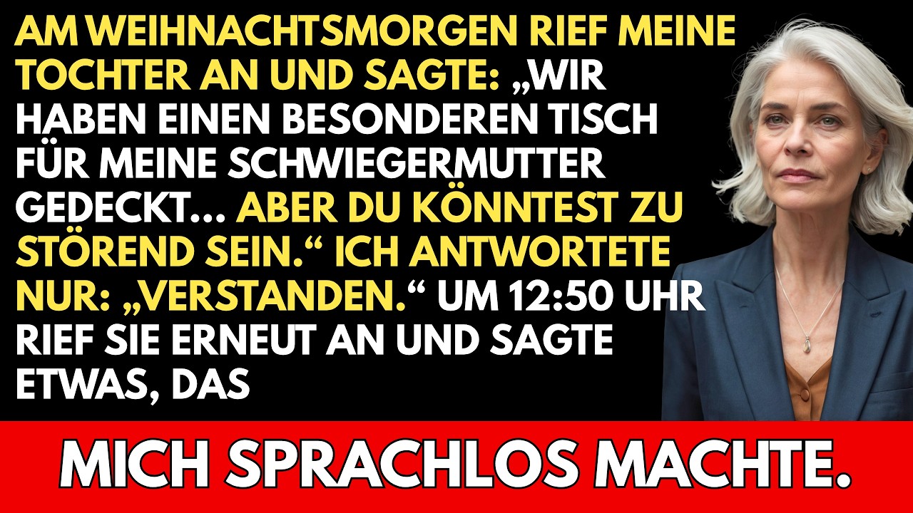 Ich legte gerade das gute Silberbesteck auf den Esstisch, als mein Handy aufleuchtete und mir das Weihnachtsfest ruinierte. Es war Heiligabend, ich hatte den Krustenbraten vorbereitet und die...