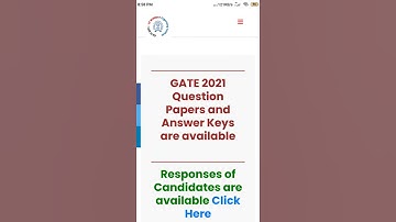Gate 2021 answer key has been released