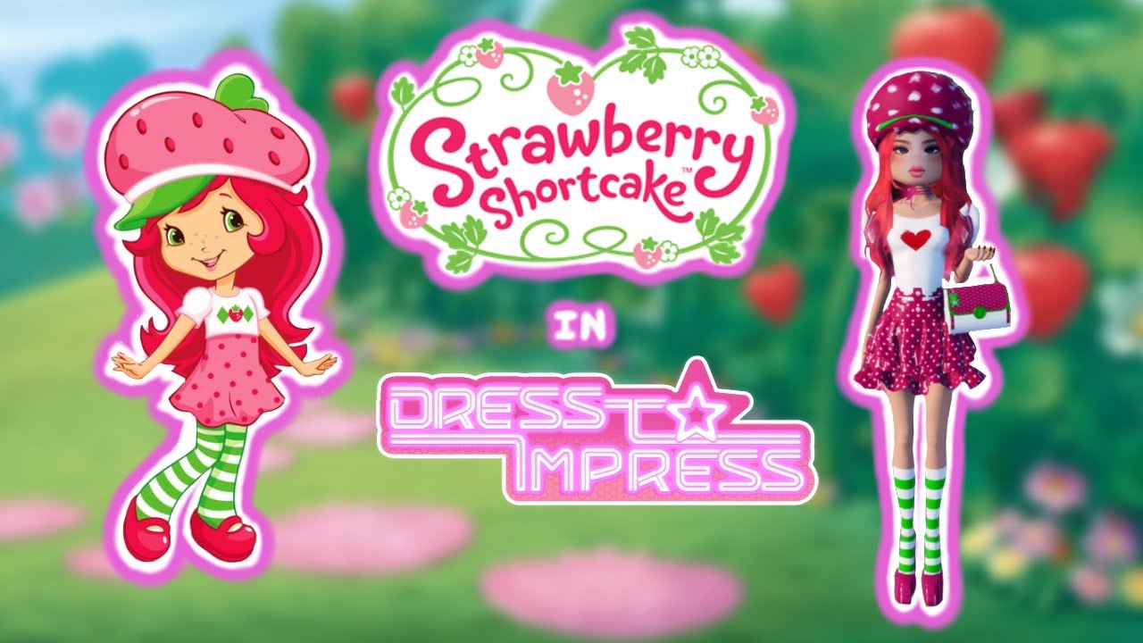 Cosplaying Strawberry Shortcake Characters in DRESS TO IMPRESS!!
