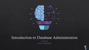 Welcome Intro Introduction to Database Administration
