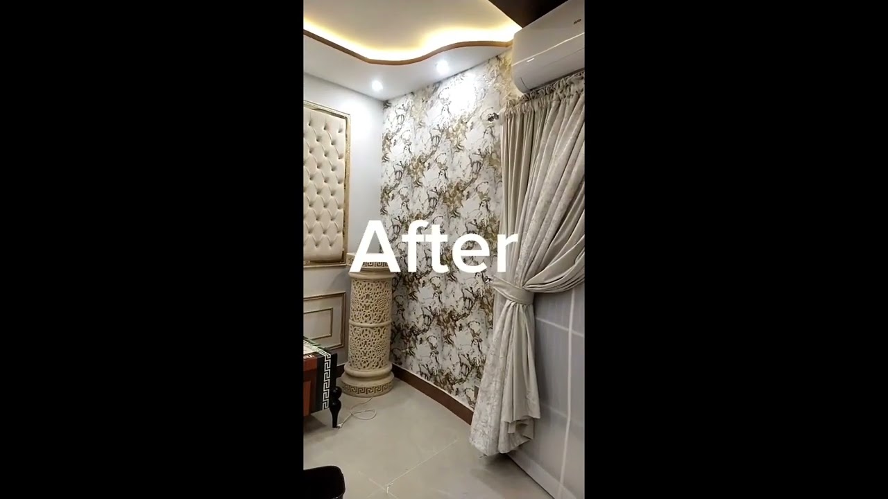 How to Install wallpaper Decorations... Your TV launch Decor... Wallpaper.. contact no 03145237797