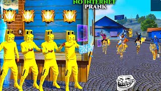 Golden Buddy No Internet Prank 🤣| FREE FIRE FUNNY GAMEPLAY | NADIYA FF
