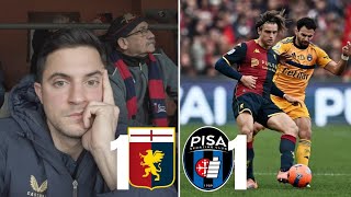 Genoa-Pisa 1-1 Live Reaction Stadio Un Altro Brutto Genoa