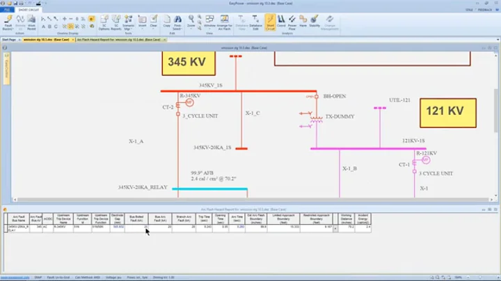 Use EasyPower to Calculate High Voltage Arc Flash