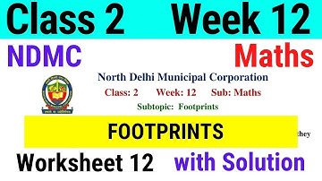 NDMC Class 2 Maths Week 12 Worksheet 12 (17/8/21) || worksheet 12 class 2nd maths worksheet Solution