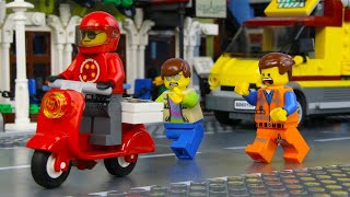 LEGO City Pizza Delivery Fail STOP MOTION LEGO Emmet & Billy's Pizza Nightmare | LEGO | Billy Brick