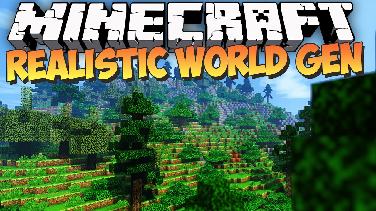 Minecraft: REALISTIC WORLD GENERATION - Mod Showcase - YouTube