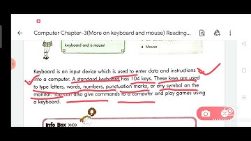 Class-3rd Computer Chapter-3(More on keyboard and mouse) Reading and Explanation (Part-1)
