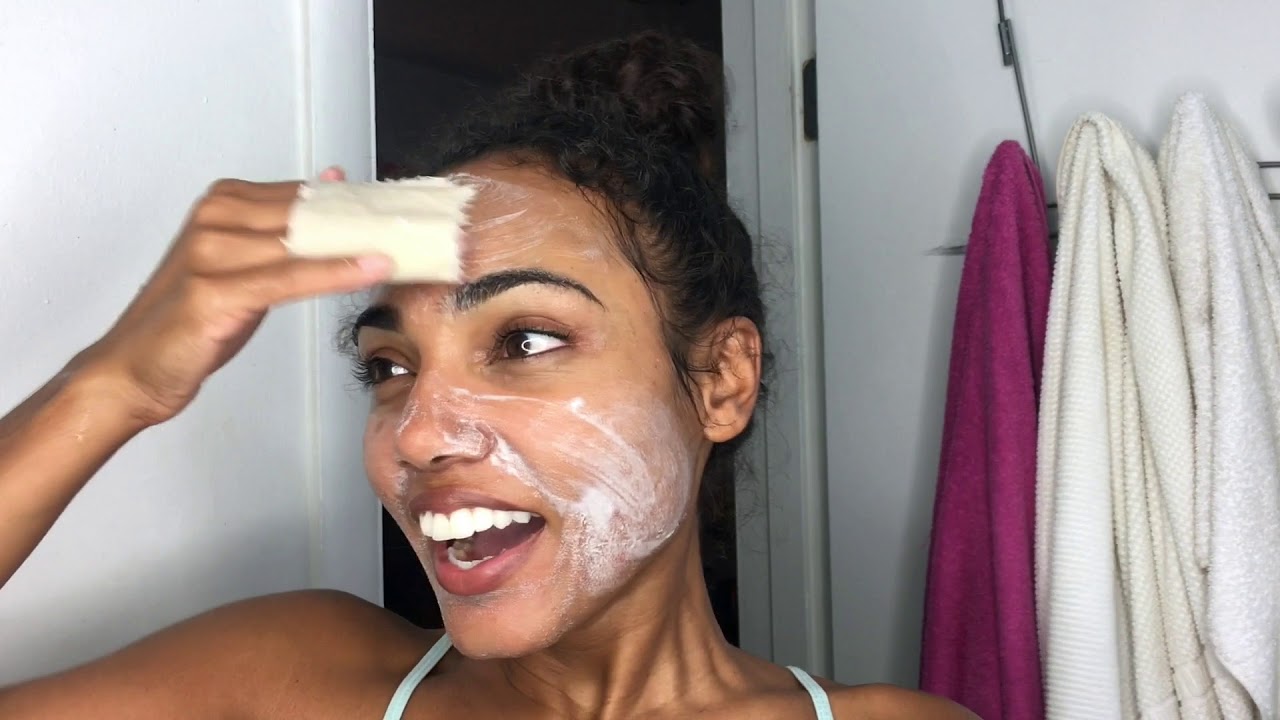 NOT POPPING my Pimple! ft. Korres Greek Yogurt Cleansing - YouTube